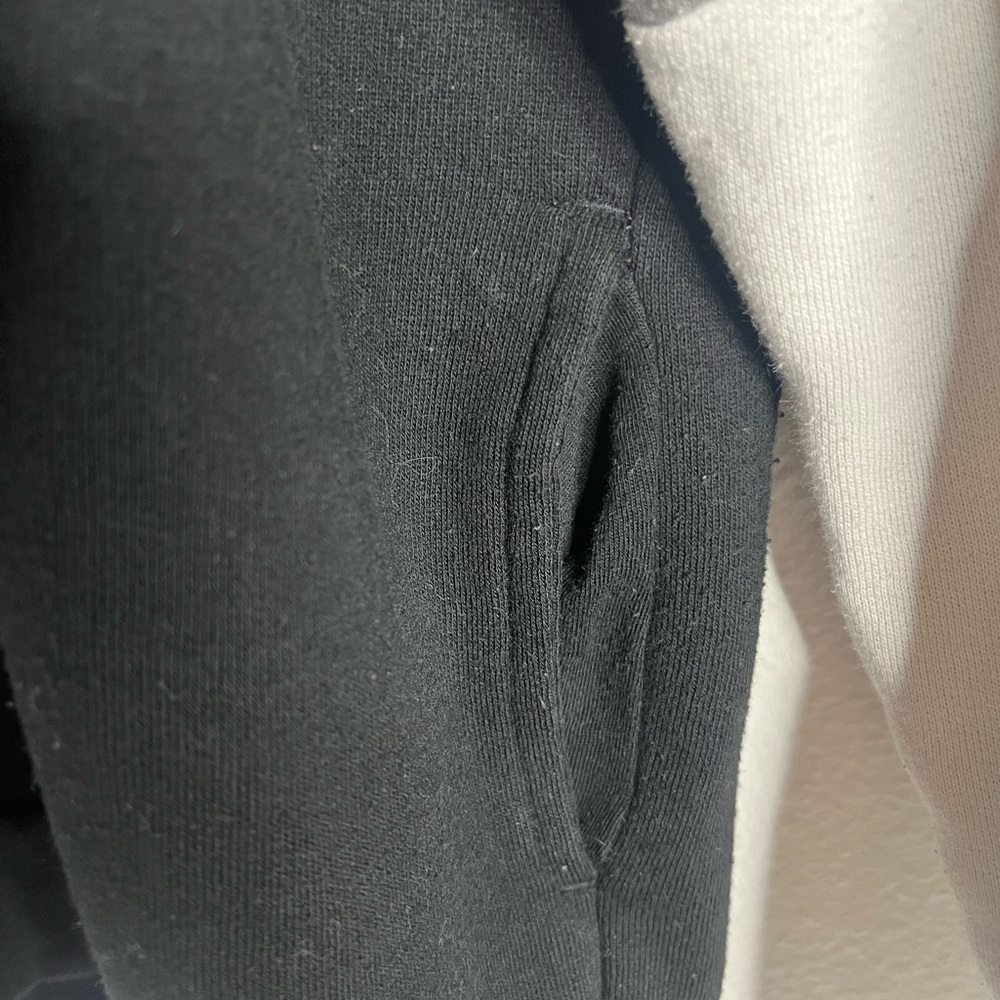 PINK Victoria’s Secret 🐶 Colorblock Hoodie 🖤 Gray White Pullover – XS - Picture 3 of 5